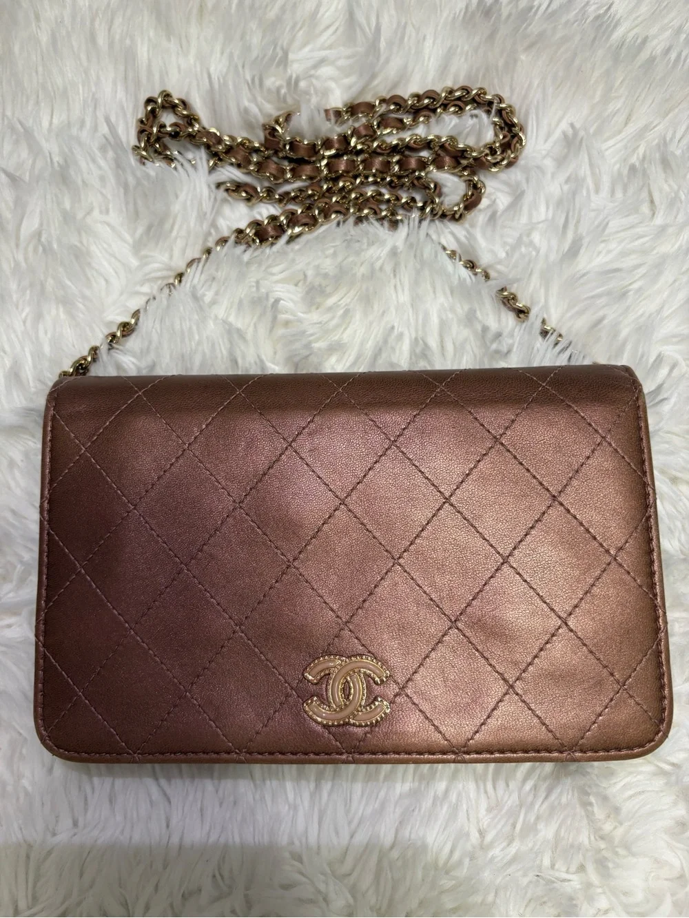 Pink Chanel Wallet on a Chain